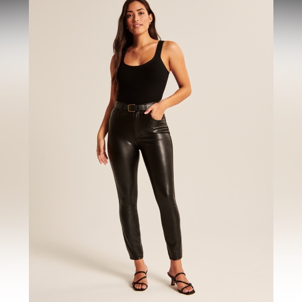 Abercrombie High Rise Skinny Leather Pants